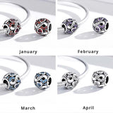 Infinite Love Zircon 925 Sterling Silver Round Charm Bracelet Jewelry
