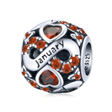 Infinite Love Zircon 925 Sterling Silver Round Charm Bracelet Jewelry