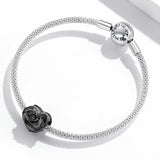 Love Rose Pendant Bead Charm 925 Silver Wedding Jewelry