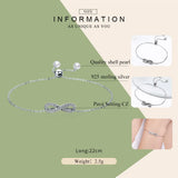 925 Sterling Silver Infinity Love Chain Link Women Bracelet