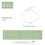 Minimalist 925 Sterling Silver Beaded Ball Anklet Bracelet for Women