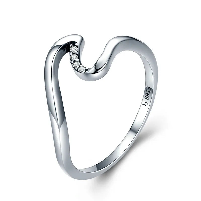 925 Sterling Silver Heart Bee Wedding Ring