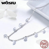 925 Silver CZ Chokers Necklace Hot Jewelry Valentines Wedding Gift