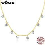 925 Silver CZ Chokers Necklace Hot Jewelry Valentines Wedding Gift