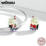 925 Silver Mini Ice Cream Charms Enamel Beads