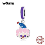 925 Silver Clown Charm Enamel Bead Pendant