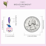 925 Silver Clown Charm Enamel Bead Pendant