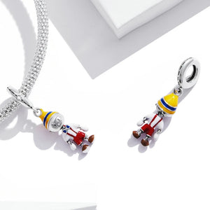 925 Sterling Silver Little Boy Charm Bead Pendant for Bracelet Necklaces