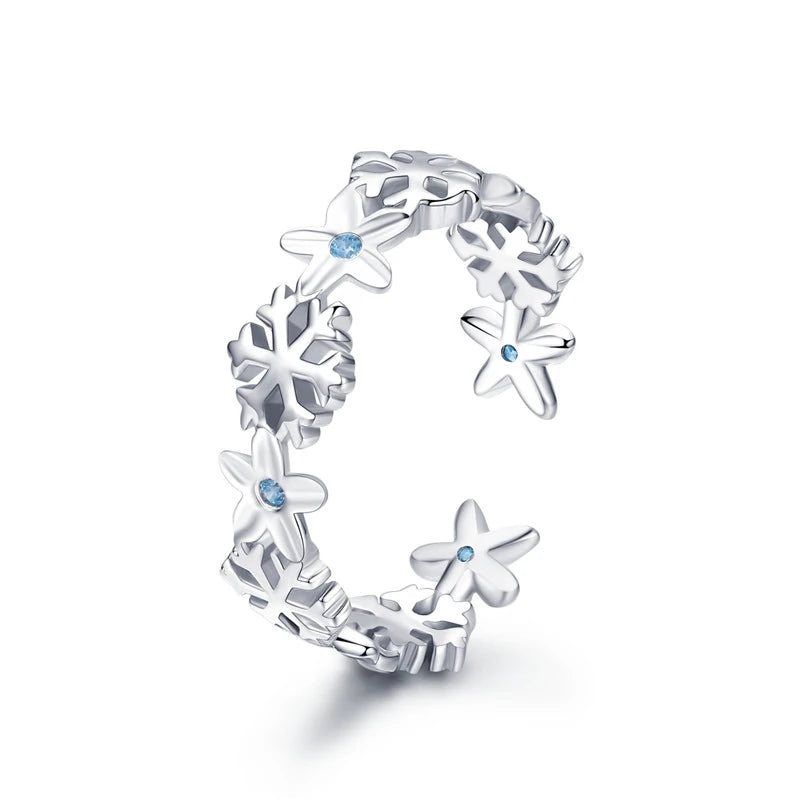 925 Silver Open Ring Finger Adjustable Wedding Rings for Women