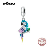 925 Silver Butterfly & Flower Bird Charm Beads Pendant for Bracelet