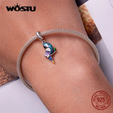 925 Silver Butterfly & Flower Bird Charm Beads Pendant for Bracelet