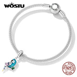 925 Silver Butterfly & Flower Bird Charm Beads Pendant for Bracelet