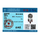 925 Silver Tree Of Life Dream Catcher Charm Beaded Feather Pendant