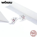 925 Silver Flower Earrings Clean Petals for Women