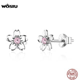 925 Silver Flower Earrings Clean Petals for Women