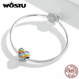 925 Sterling Silver Charm Shark Bikini Bead Wine Bottle Summer Enamel Pendant