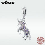 925 Sterling Silver Unicorn Dangles Charms for Bracelet & Necklace