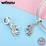 925 Sterling Silver Unicorn Dangles Charms for Bracelet & Necklace