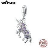 925 Sterling Silver Unicorn Dangles Charms for Bracelet & Necklace
