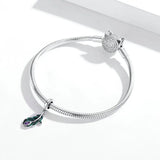 925 Sterling Silver Feather Charms Pendant For Women Making Bracelets Necklace