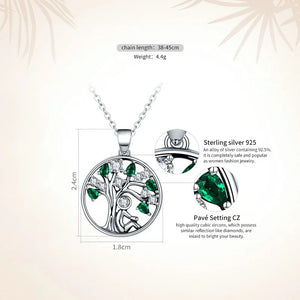 925 Sterling Silver Tree Pendant Necklace for Women