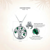 925 Sterling Silver Tree Pendant Necklace