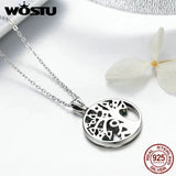 925 Sterling Silver Tree Pendant Necklace