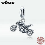 Sterling Silver Arrival Sport Autocycle Beads Charm Pendant