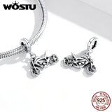 Sterling Silver Arrival Sport Autocycle Beads Charm Pendant