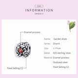 925 Silver Garden Elves Charm Bead for DIY Bracelet or Bangle