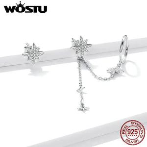 925 Silver Dreamy Stars Stud Earring for Women Silver ear Jewelry DAE433