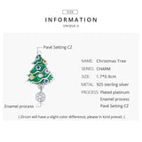 Sterling Silver Christmas Tree Charm for Women Jewelry Making
