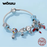 925 Silver Family Beads Charms for Bracelet DIY Jewelry