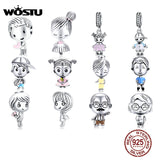 925 Silver Family Beads Charms for Bracelet DIY Jewelry