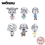 925 Silver Family Beads Charms for Bracelet DIY Jewelry