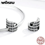 925 Silver Rome Colosseum Charm Beads for Bracelet Necklace