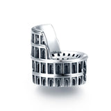 925 Silver Rome Colosseum Charm Beads for Bracelet Necklace