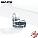 925 Silver Rome Colosseum Charm Beads for Bracelet Necklace