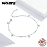Silver S925 Chain Bracelet Loving Heart Link Bracelet Fine Jewelry for Girl