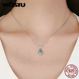 925 Silver Mermaid Pendant Choker Necklace For Women kolye Jewelry