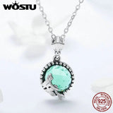 925 Silver Mermaid Pendant Choker Necklace For Women kolye Jewelry