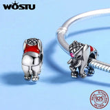 925 Silver Elephant Charm for Bracelets CQC321