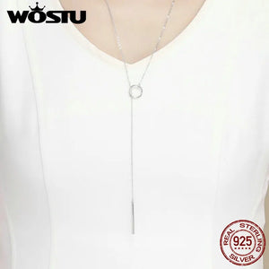 925 Silver Cross Circle Pendant Necklace for Women S925 Jewelry