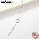 925 Silver Cross Circle Pendant Necklace for Women S925 Jewelry