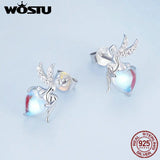 Fairy Moonstone Earrings in 925 Silver
