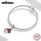 925 Silver Chocolate Love Charm CZ Bead Pendant