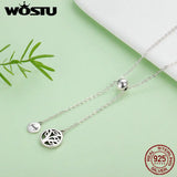 925 Silver Family Tree Pendant Necklace Women Mother Gift