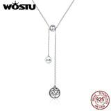 925 Silver Family Tree Pendant Necklace Women Mother Gift