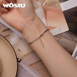 925 Sterling Silver Splice Bracelet Adjustable Bangle for Women