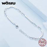 925 Sterling Silver Splice Bracelet Adjustable Bangle for Women